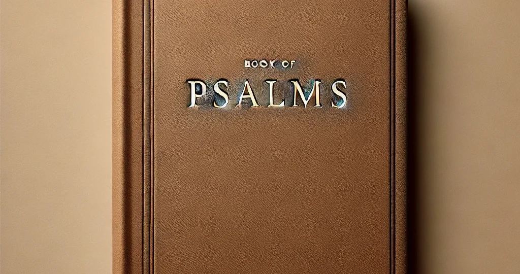 DALL·E 2024-10-24 12.28.57 – A simple cover design for the Book of Psalms. The cover is plain, featuring a soft brown leather texture with minimal embellishments. In the center, t